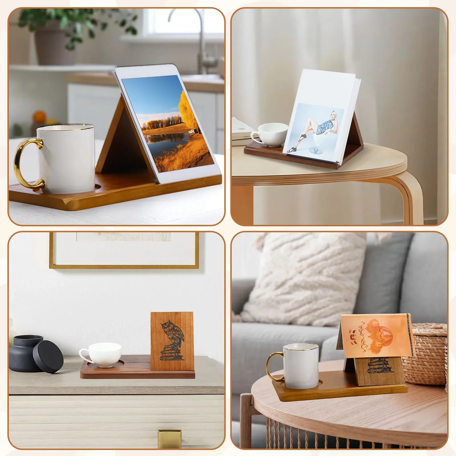 Triangle Wooden Bookshelf - Handmade