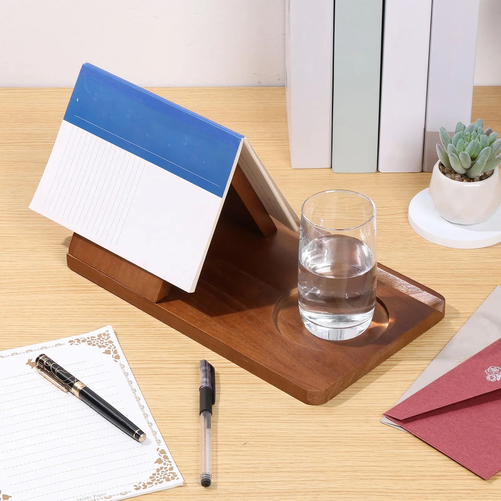 Triangle Wooden Bookshelf - Handmade