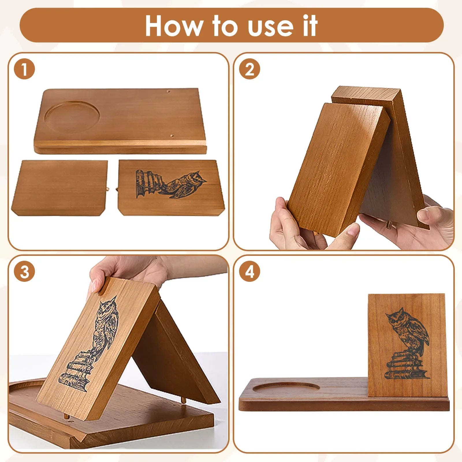 Triangle Wooden Bookshelf - Handmade